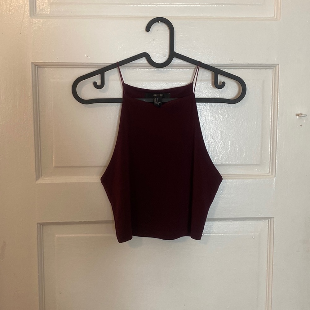 Dark purple crop top, forever21, size S